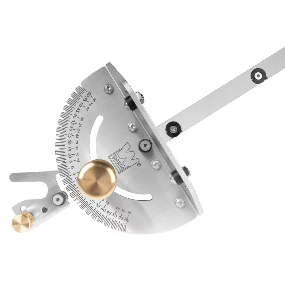 Steel and Brass Premium Miter Gauge, 27 Angle Stops for Table Saws, Router Tables, Band Saws and Woodworking Tools