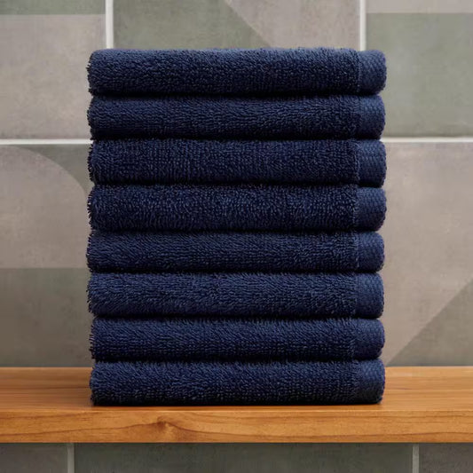 Cotton 8-Piece Midnight Washcloth Set