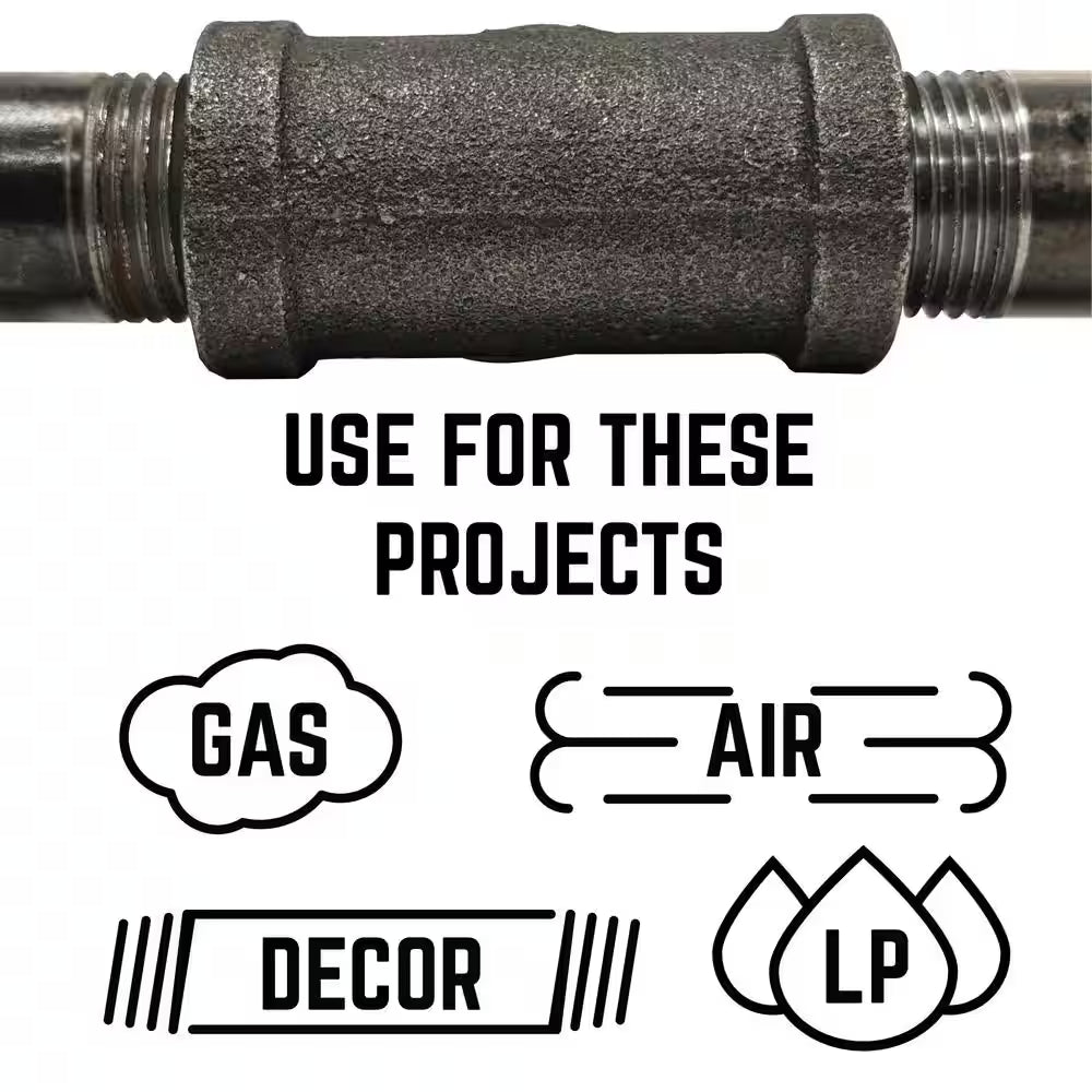 1/2 In. Black Iron FPT X FPT X FPT Tee Fitting (10-Pack)