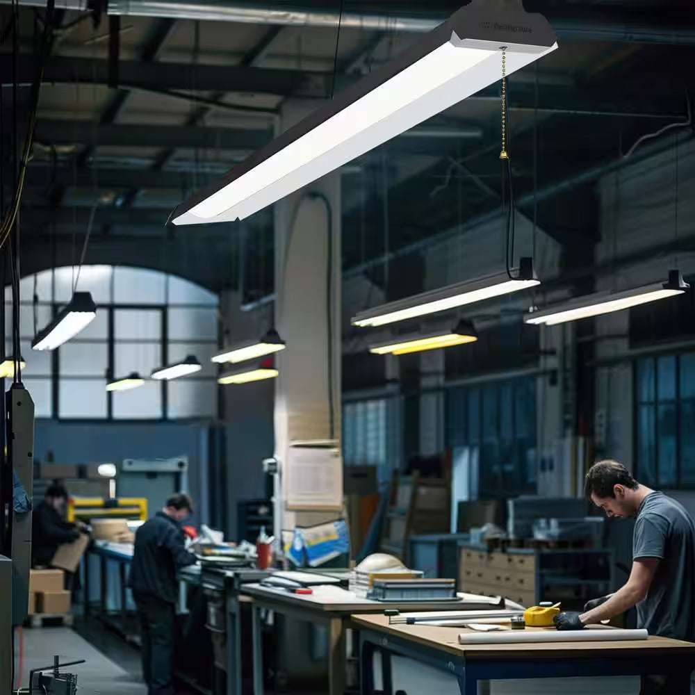 4 Ft. 50-Watt 6000 Lumen LED Shop Light, White, 2 Pack