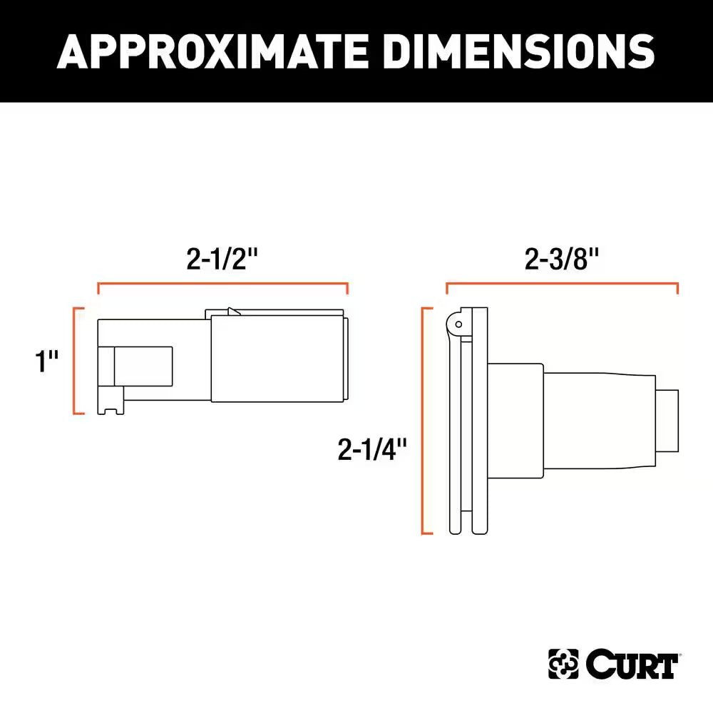4-Way round Connector Plug & Socket (Packaged)