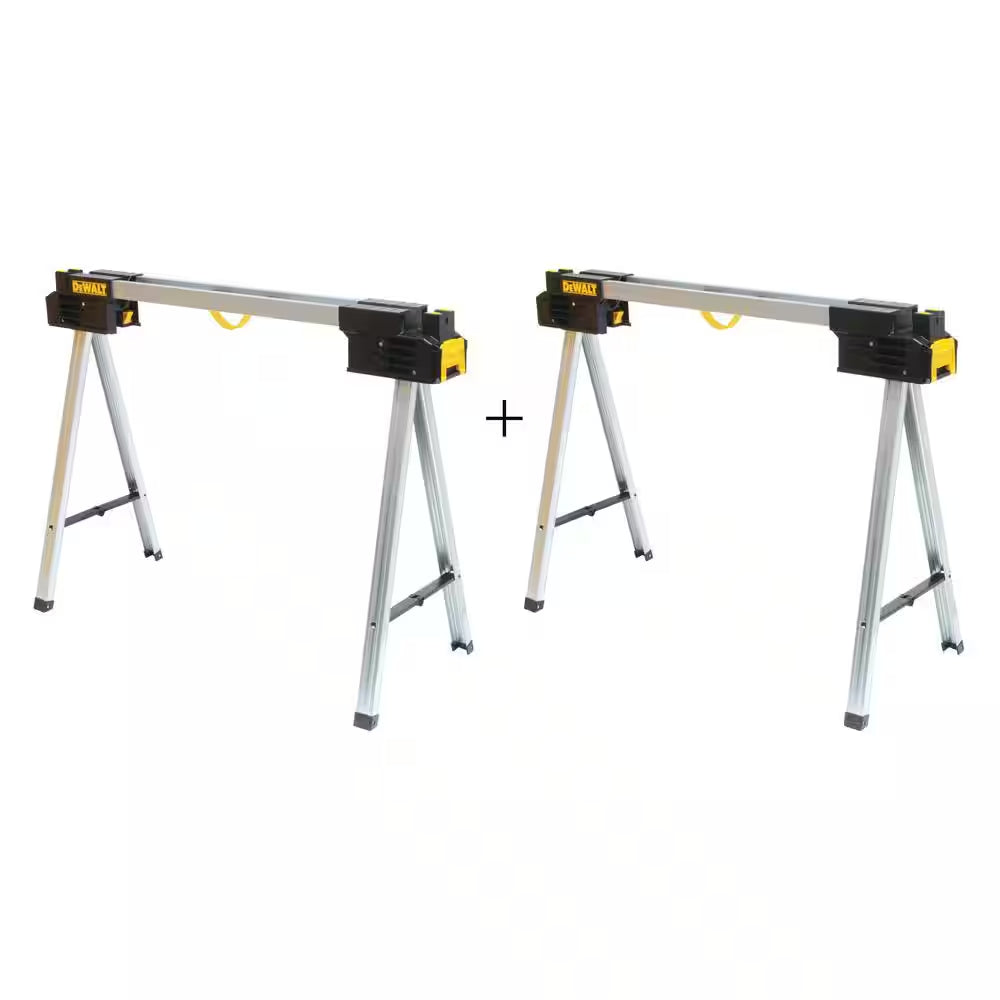 32 In. Metal Folding Sawhorse (2 Pack)