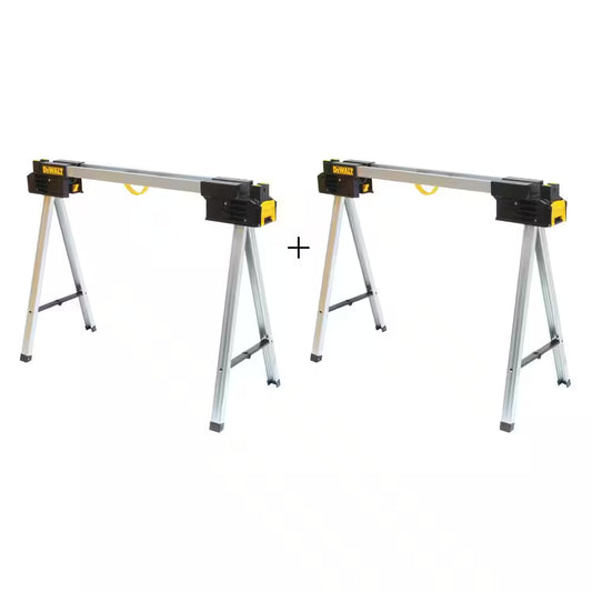 32 In. Metal Folding Sawhorse (2 Pack)