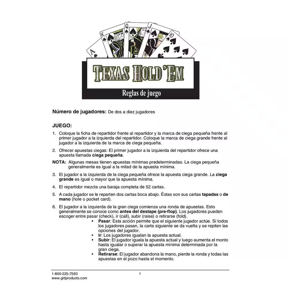 Texas Hold 'Em 500 -Count Poker Chip, Dice and Card Set