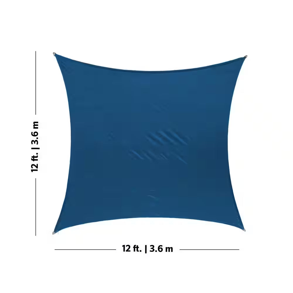 Coolhaven 12 Ft. X 12 Ft. Sapphire Square Shade Sail with Kit