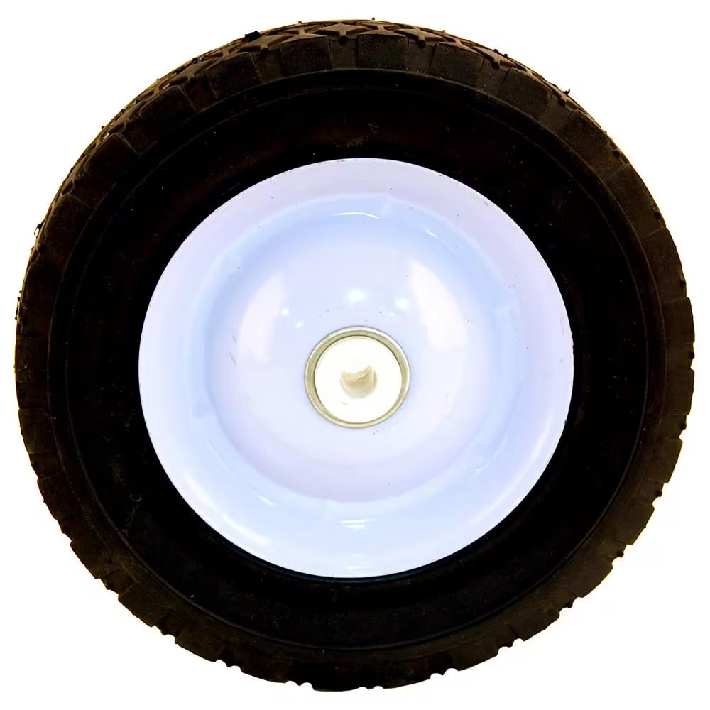 8 In. X 1.75 In. Universal Steel Wheel with Shielded Ball Bearings for Extended Life and an Offset Hub