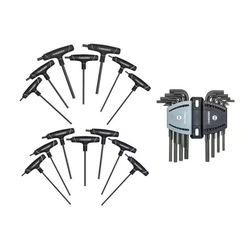 Sae/Metric T-Handle and Long Arm Hex Key Set (40-Piece)