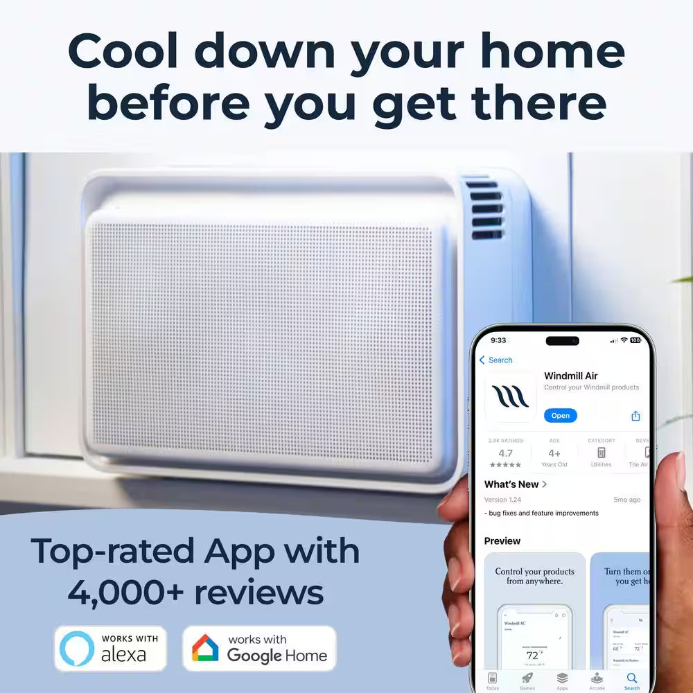 6,000 BTU 115-Volts Quiet Smart Window Air Conditioner, Wi-Fi/Remote, #1 Easiest-To-Install, up to 250 Sq Ft.