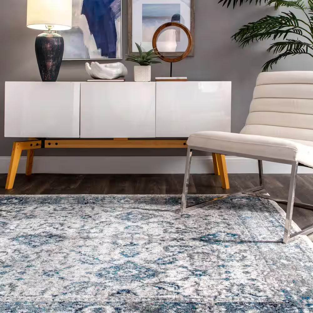 Anaelle Vintage Blue 5 Ft. X 8 Ft. Area Rug