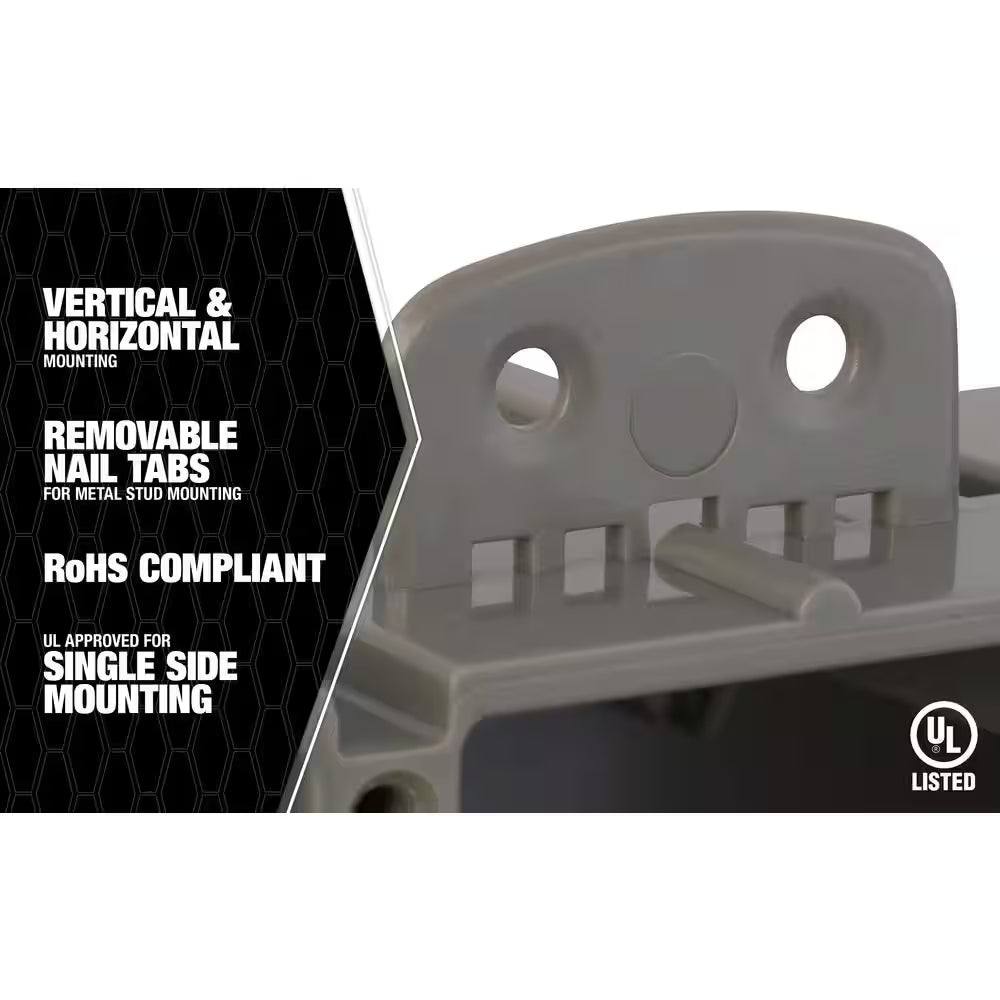 Smart Box 5-Gang Multi-Mount Adjustable Depth Device Box