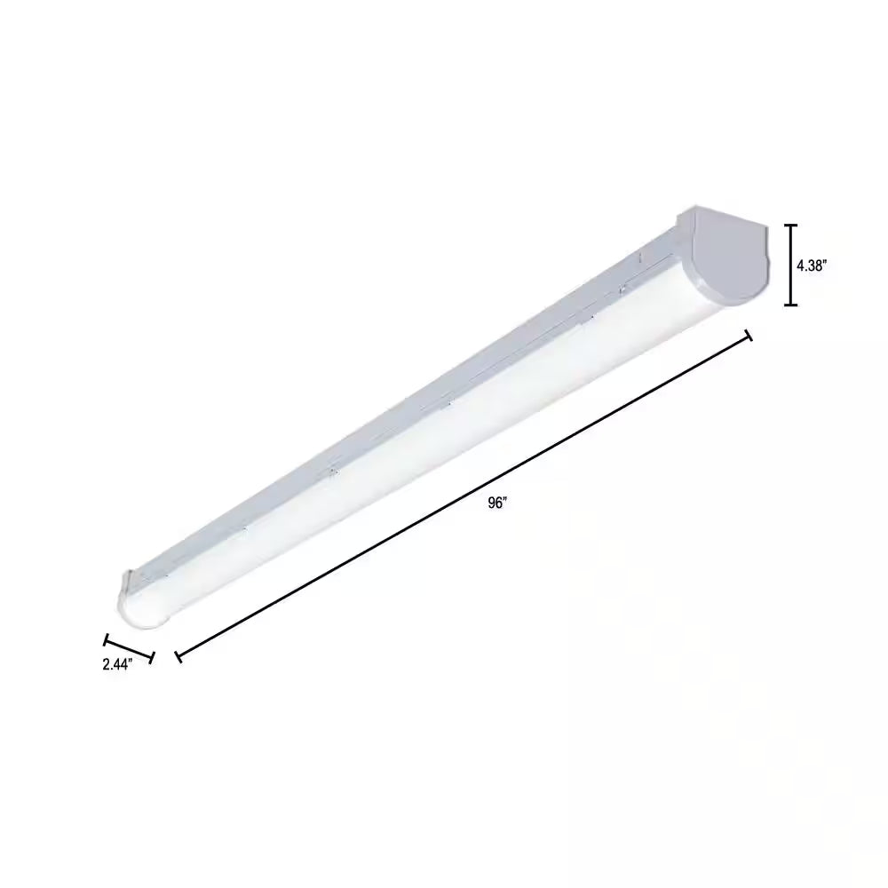 8 Ft. Linear White Integrated LED Strip Light with 9500 Lumens, 4000K, Dimmable, UNV Voltage