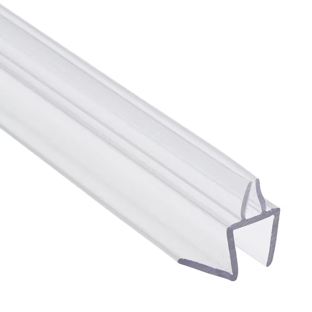 Frameless Shower Door Bottom Seal, 3/8 In. X 36 In., Vinyl, Clear