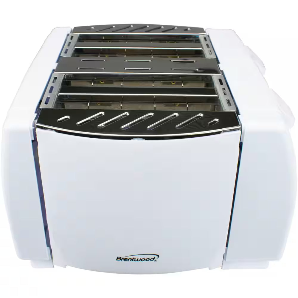 4-Slice White Toaster with Cool-Touch Exterior