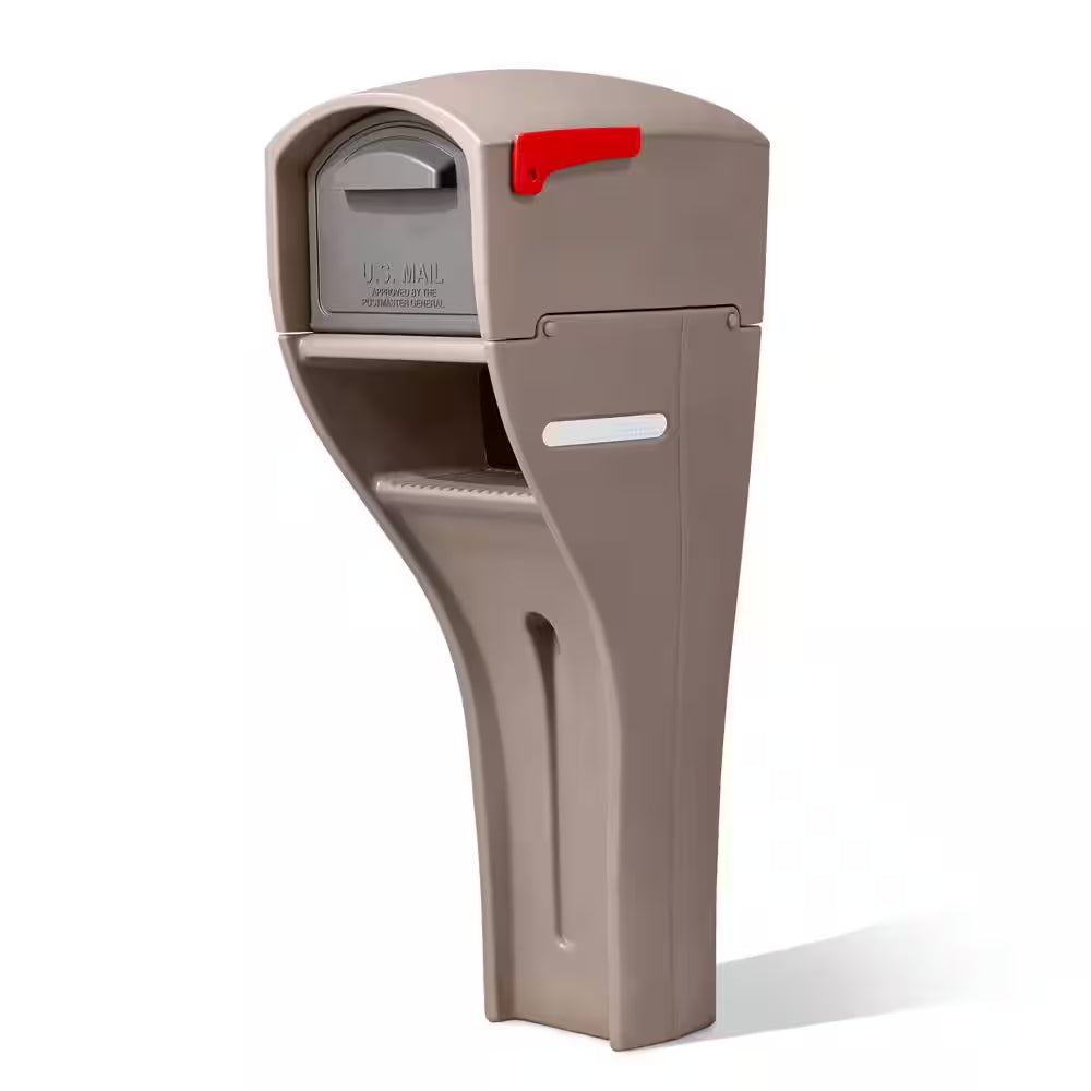 Mailmaster Extra Large Resin Overpost Mailbox and Post Combo Mocha