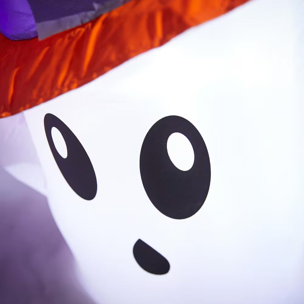 3.5 Ft LED Ghost with Witch Hat Inflatable Airblown® I2
