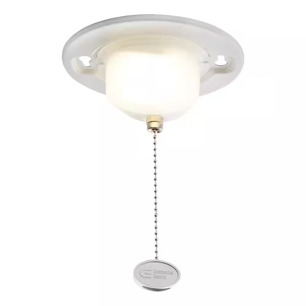 5 In. Closet Light with Pull Chain Utility Light Lampholder LED Flush Mount 650 Lumens 7W Bright White 4000K