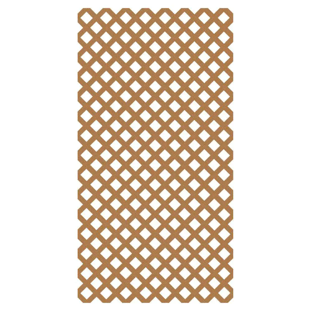 4 Ft. X 8 Ft. Sierra Cedar Classic Diamond Vinyl Lattice Panel