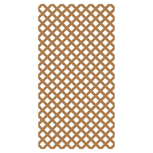 4 Ft. X 8 Ft. Sierra Cedar Classic Diamond Vinyl Lattice Panel