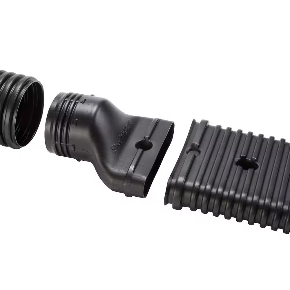 Stealth Flow 60 In. Black Vinyl Low Profile Downspout Extension Only