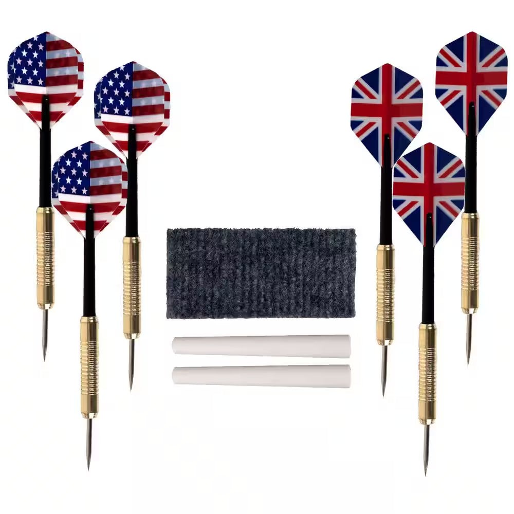 Dart Board Cabinet Set in Walnut