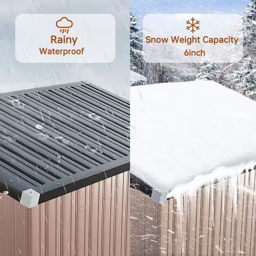6 Ft. W X 4 Ft. D Metal Storage Shed for Garden and Backyard (25 Sq. Ft. )