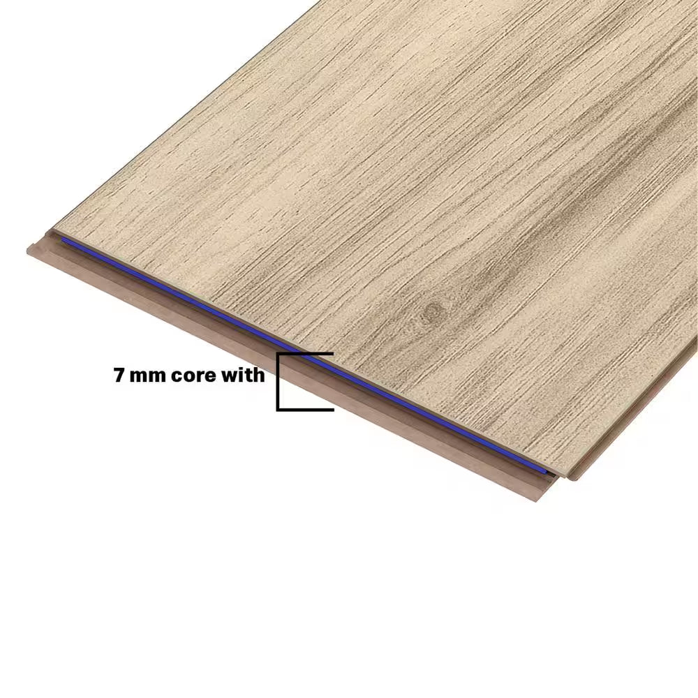 Lakeshore Pecan Stone 7 Mm T X 7.6 In. W Laminate Wood Flooring (24.2 Sqft/Case)