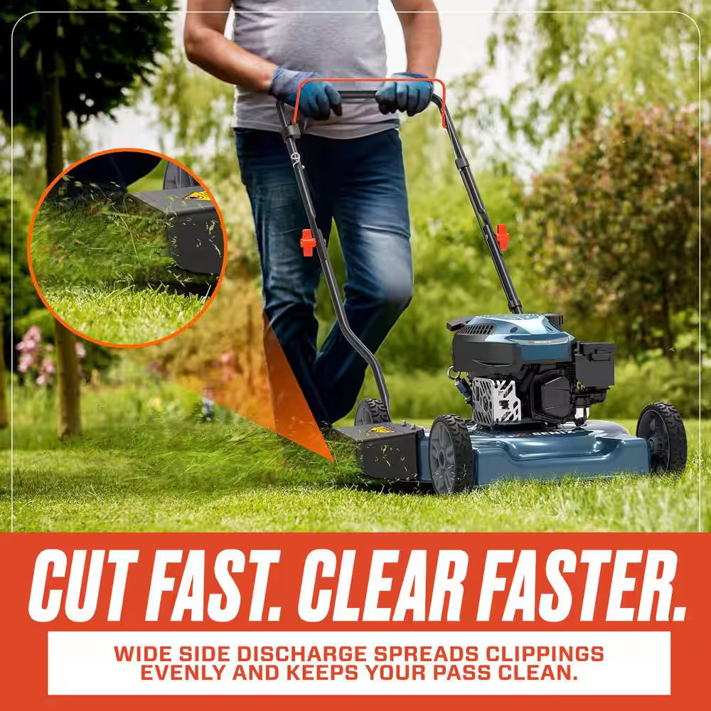 20 In. 144Cc 4-Cycle Gas Push Lawn Mower with Side Discharge