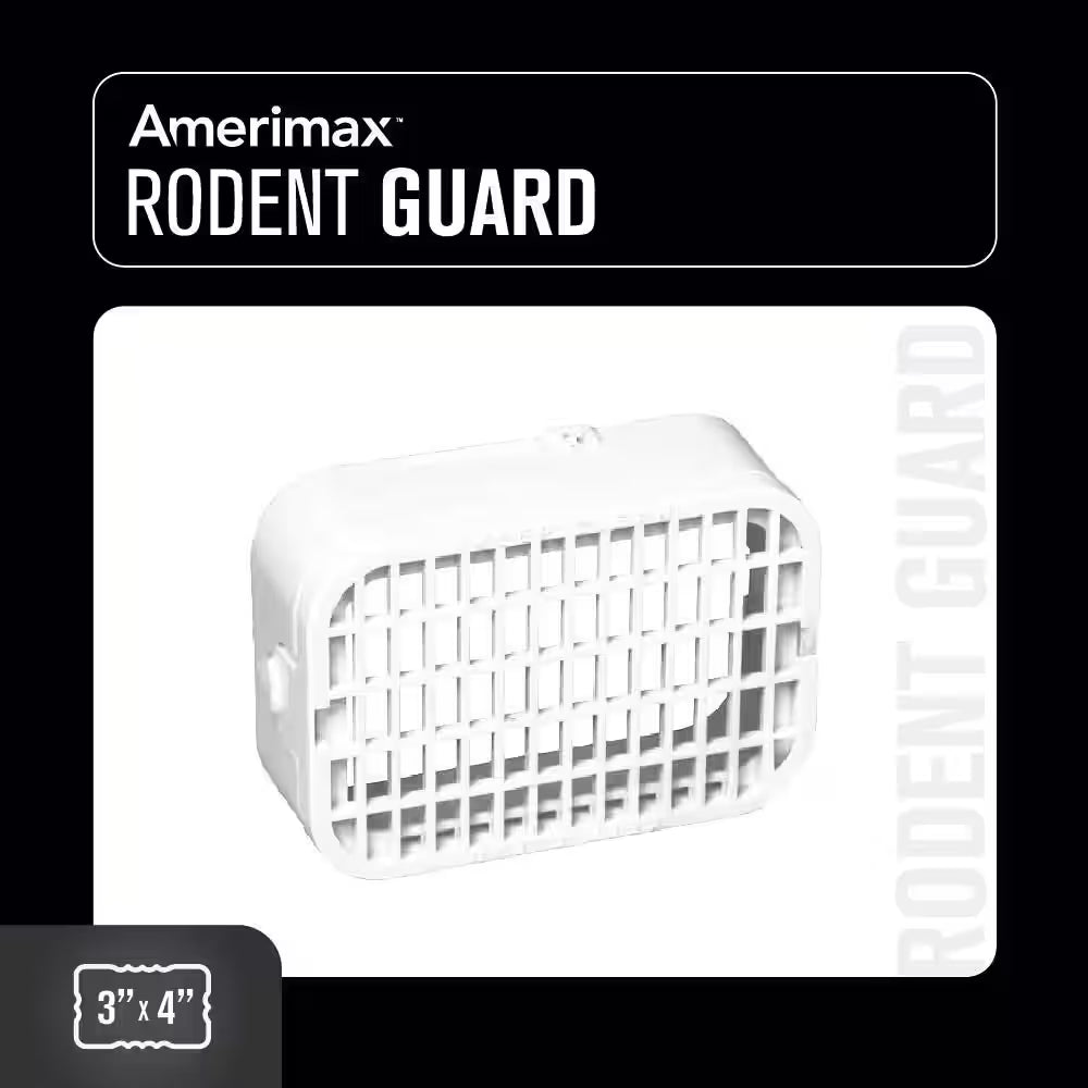 3 In. X 4 In. White Vinyl Rodent Guard