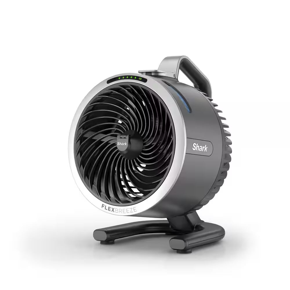 Flexbreeze Hydrogo 8.4 In. 5-Fan Speeds Personal Misting Portable Fan in Dark Grey with Ultra-Quiet Cooling