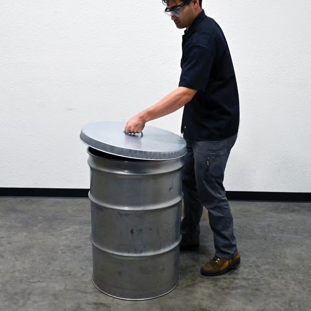 Open Head Galvanized Drum Cover with Handle