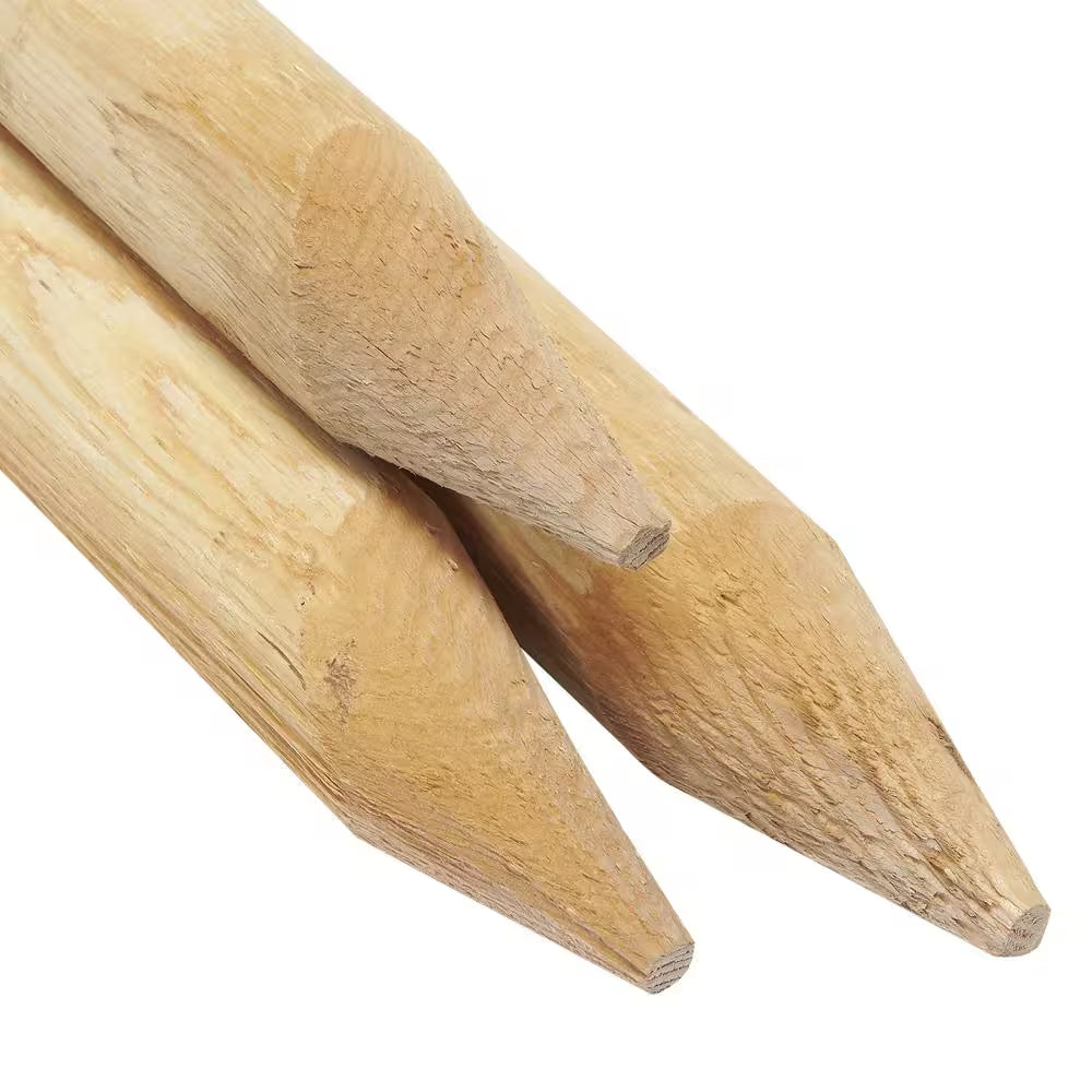 6 Ft. round Tree Stake Lodge-Pole (12-Pack)