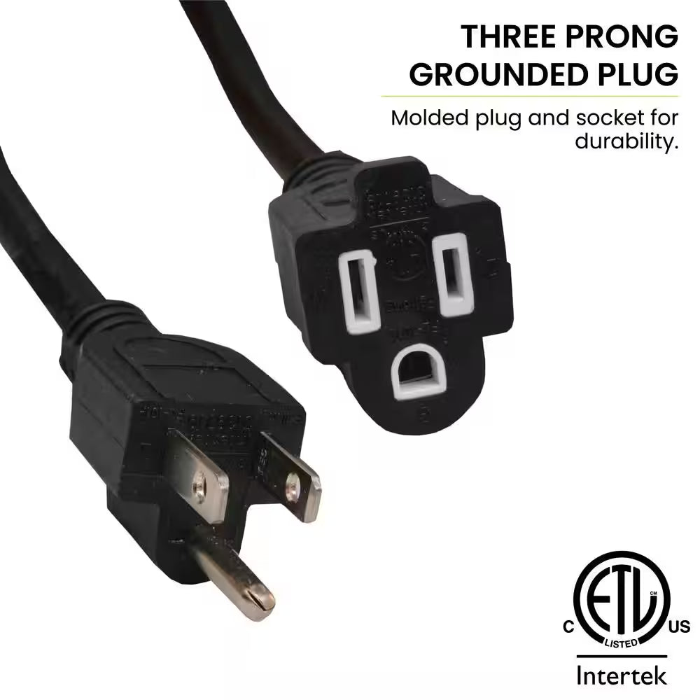100 Ft. 14/3 SJTW Outdoor Extension Cord - Black
