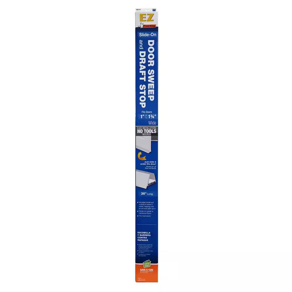 Slide-On Door Sweep/Stop White