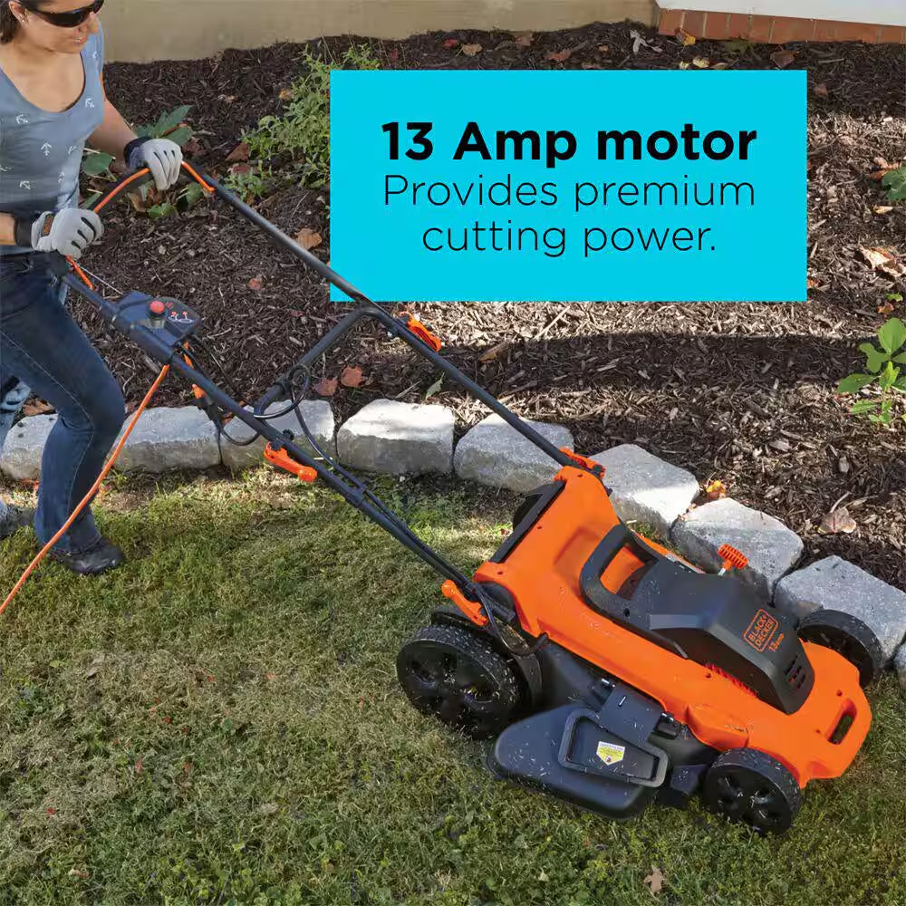 20 In. 13 AMP Corded Electric Walk behind Push Lawn Mower and 14 In. 6.5 Amp Corded Single Line String Trimmer/ Edger