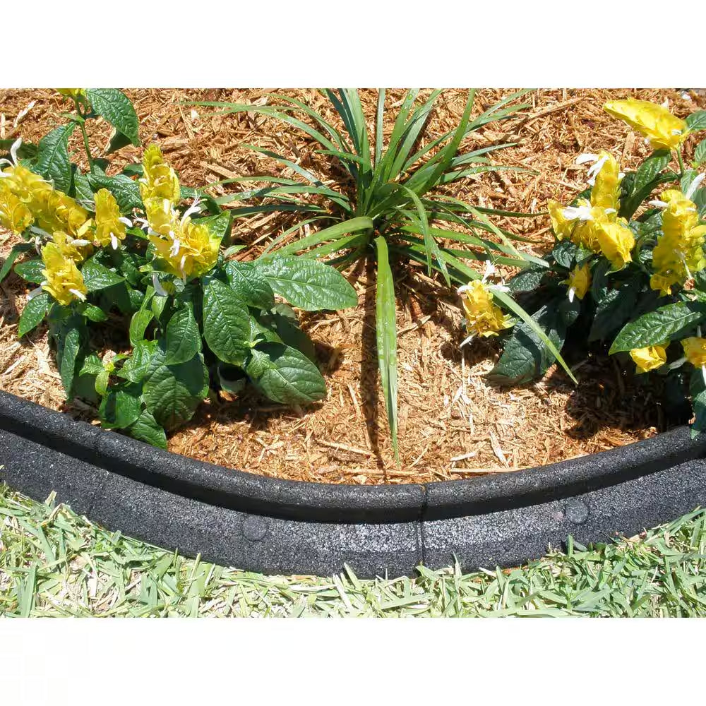 Ecoborder 4 Ft. Black Rubber Landscape Edging (6-Pack)
