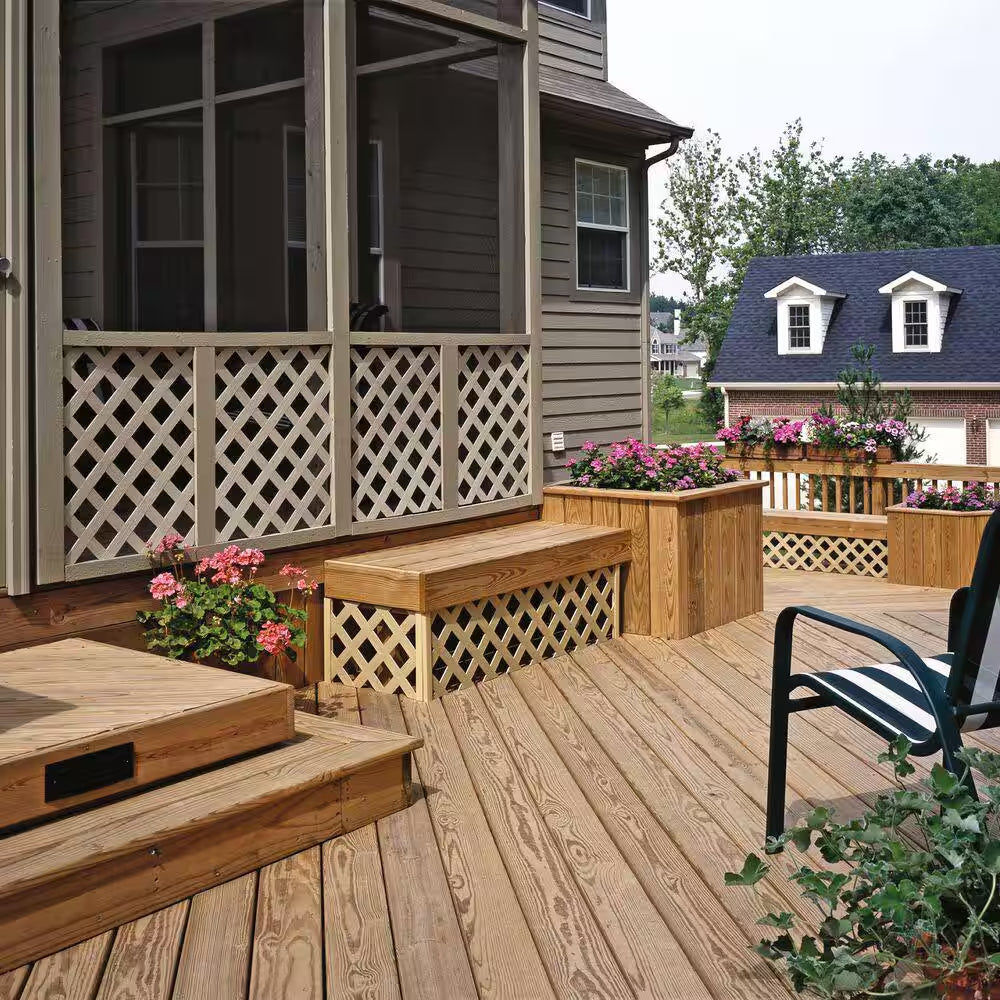 4 Ft. X 8 Ft. Sierra Cedar Classic Diamond Vinyl Lattice Panel