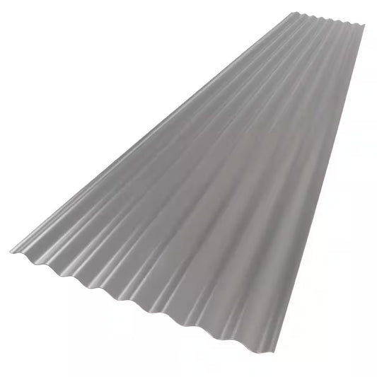 2.2 Ft. X 12 Ft. Corrugated Foam Polycarbonate Roof Panel in Castle Gray