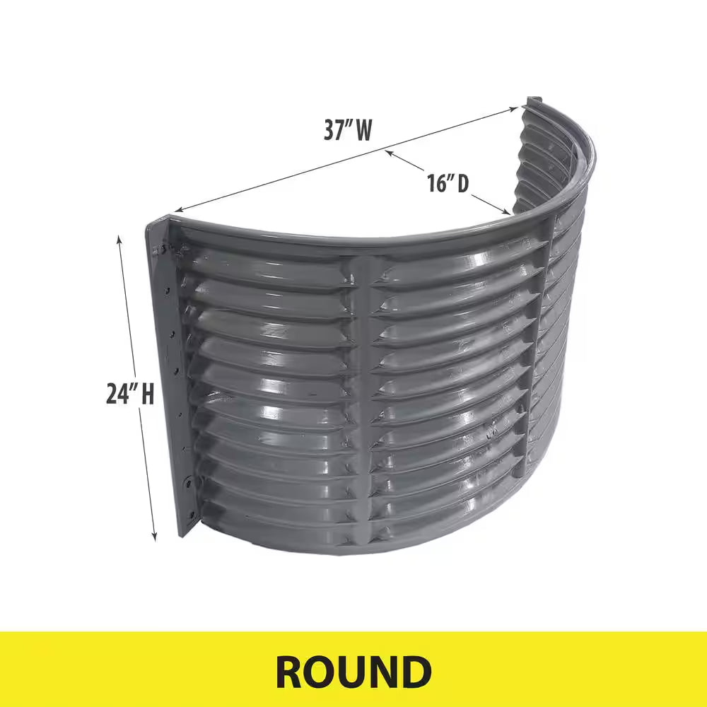 37 In. X 24 In. round Plastic Window Well