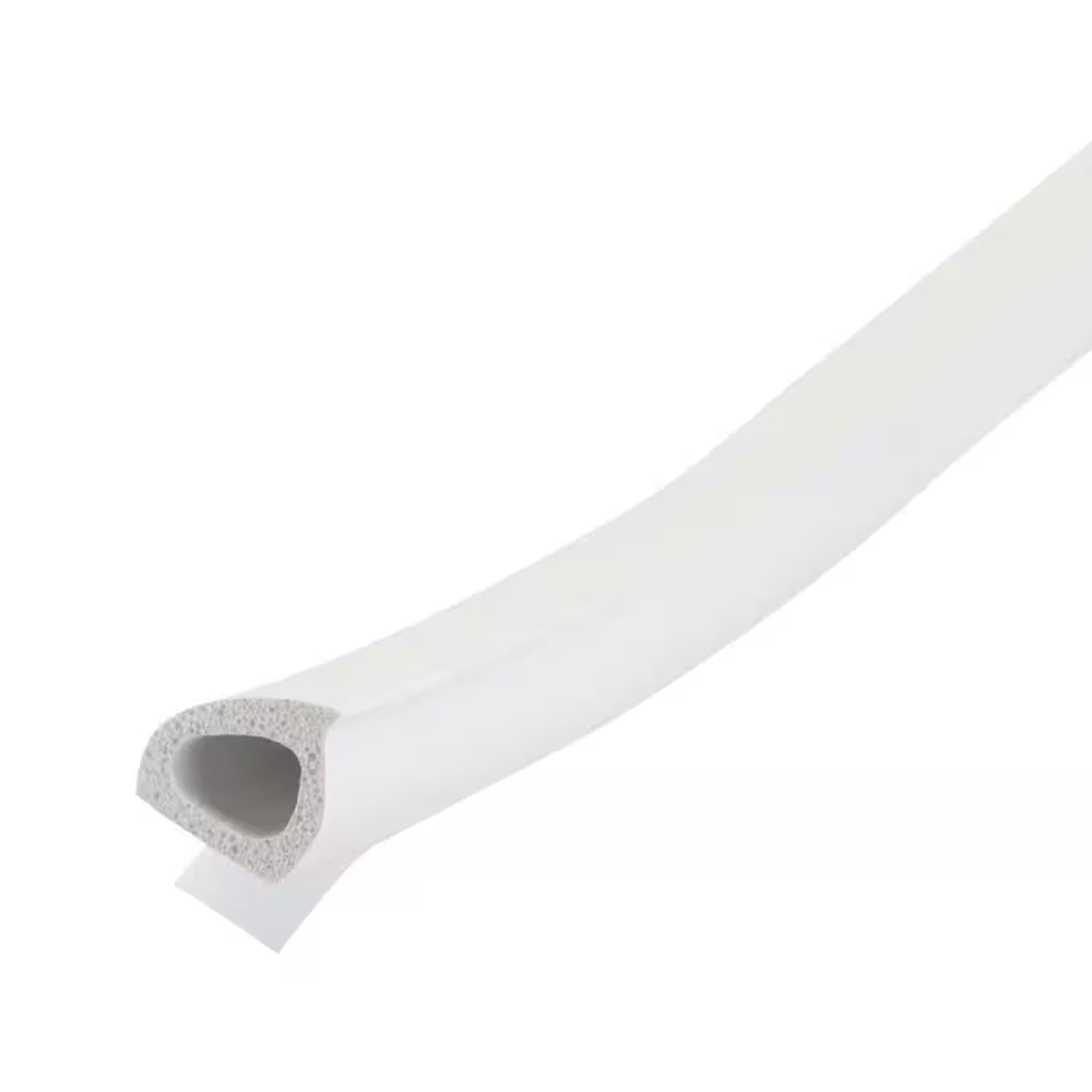 0.375 In. X 17 Ft. White Silicone Rubber Window Seal for Ex-Large Gaps Weatherstrip Roll