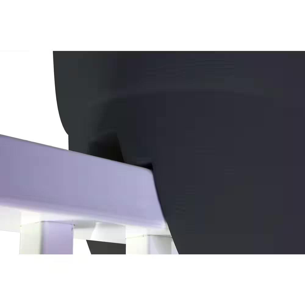 Bloomers Series 10 In. L X 24 In. W X 11 In. H Charcoal Resin Weatherproof Deck and Porch Rail Planter, Drainage Holes