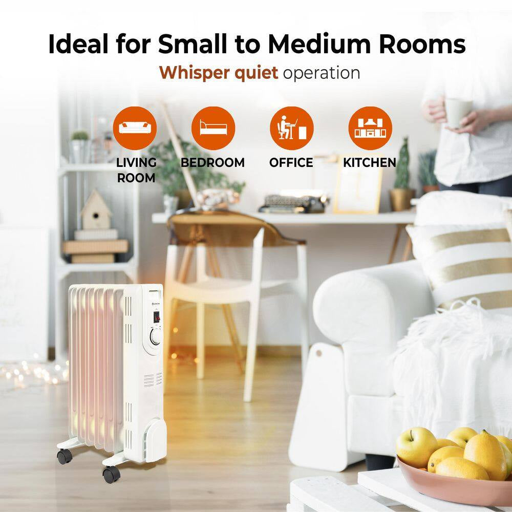 1,200-Watt Electric Oil-Filled Radiant Space Heater