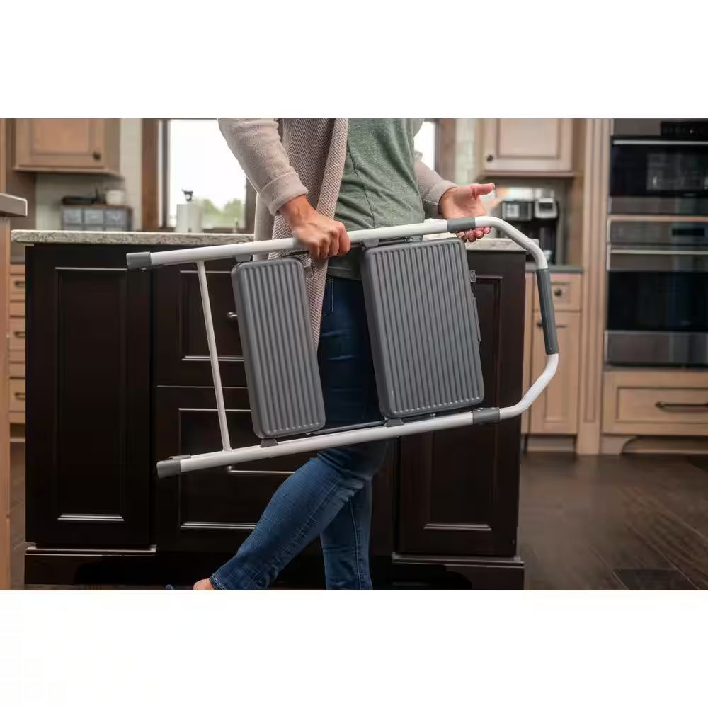 2-Step Compact Steel Step Stool, 225 Lbs. Load Capacity Type II Duty Rating (8Ft. Reach Height)