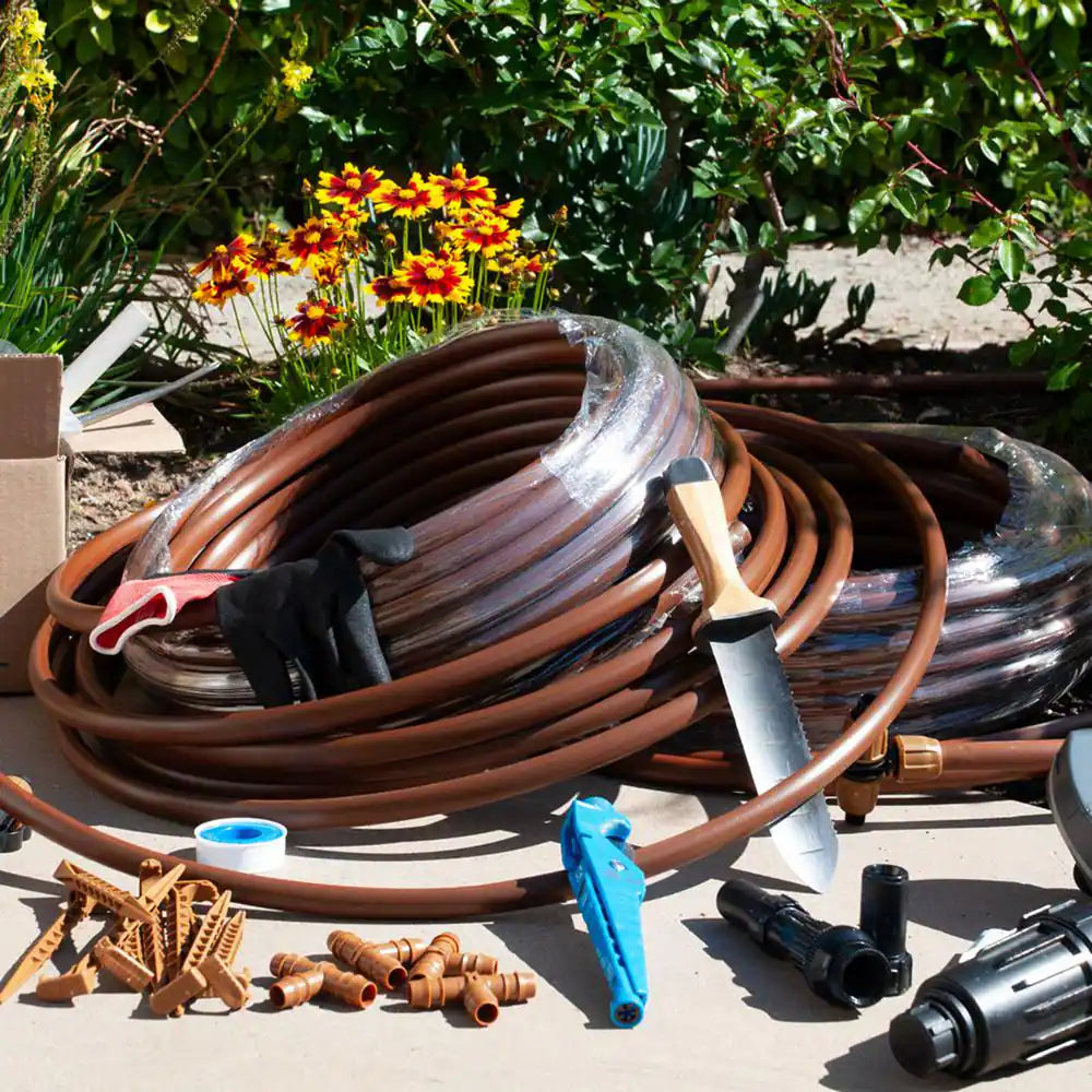 1/2 In. (0.600 In. I.D. X 0.700 In. O.D.) X 100 Ft. Brown Blank Poly Tubing for Drip Irrigation