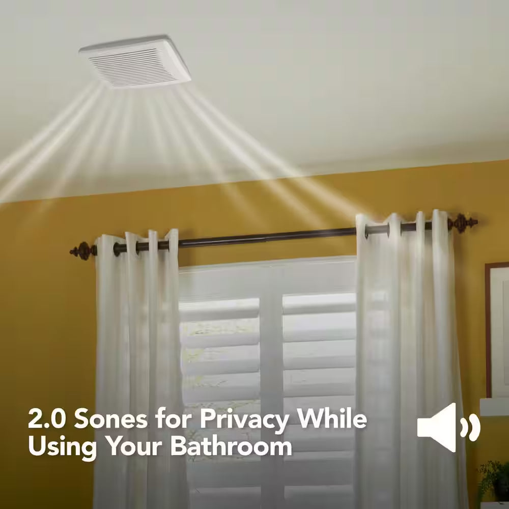50 CFM Ceiling Bathroom Exhaust Fan with No‑Cut Installation, Quiet Operation