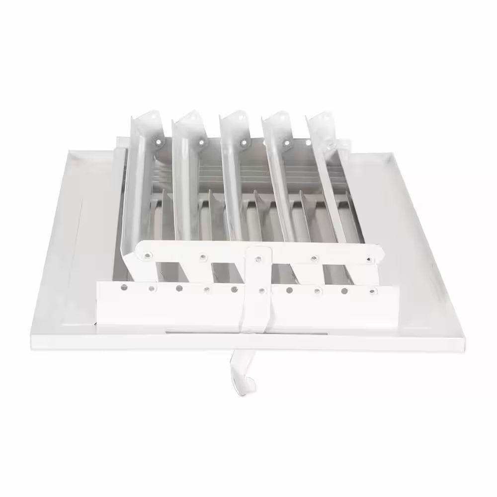 12 In. X 6 In. 3-Way Steel Wall/Ceiling Register , White
