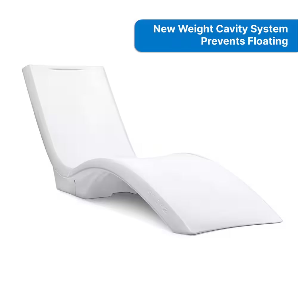 Vero In-Pool and Patio Outdoor Lounger Chair Resin White