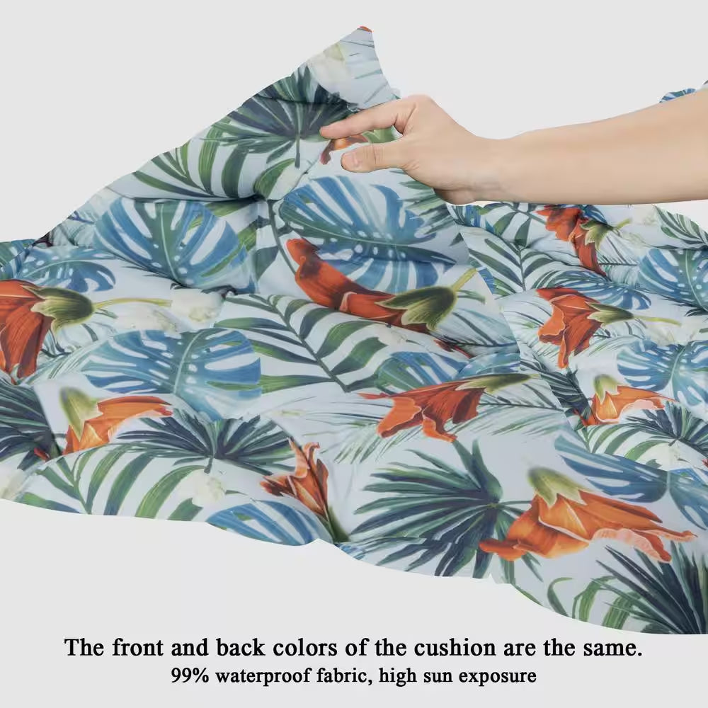 40 X 40 in 2-3 Seater Replacement Outdoor Swing Cushions with Back Support, Waterproof Bench Cushion Summer