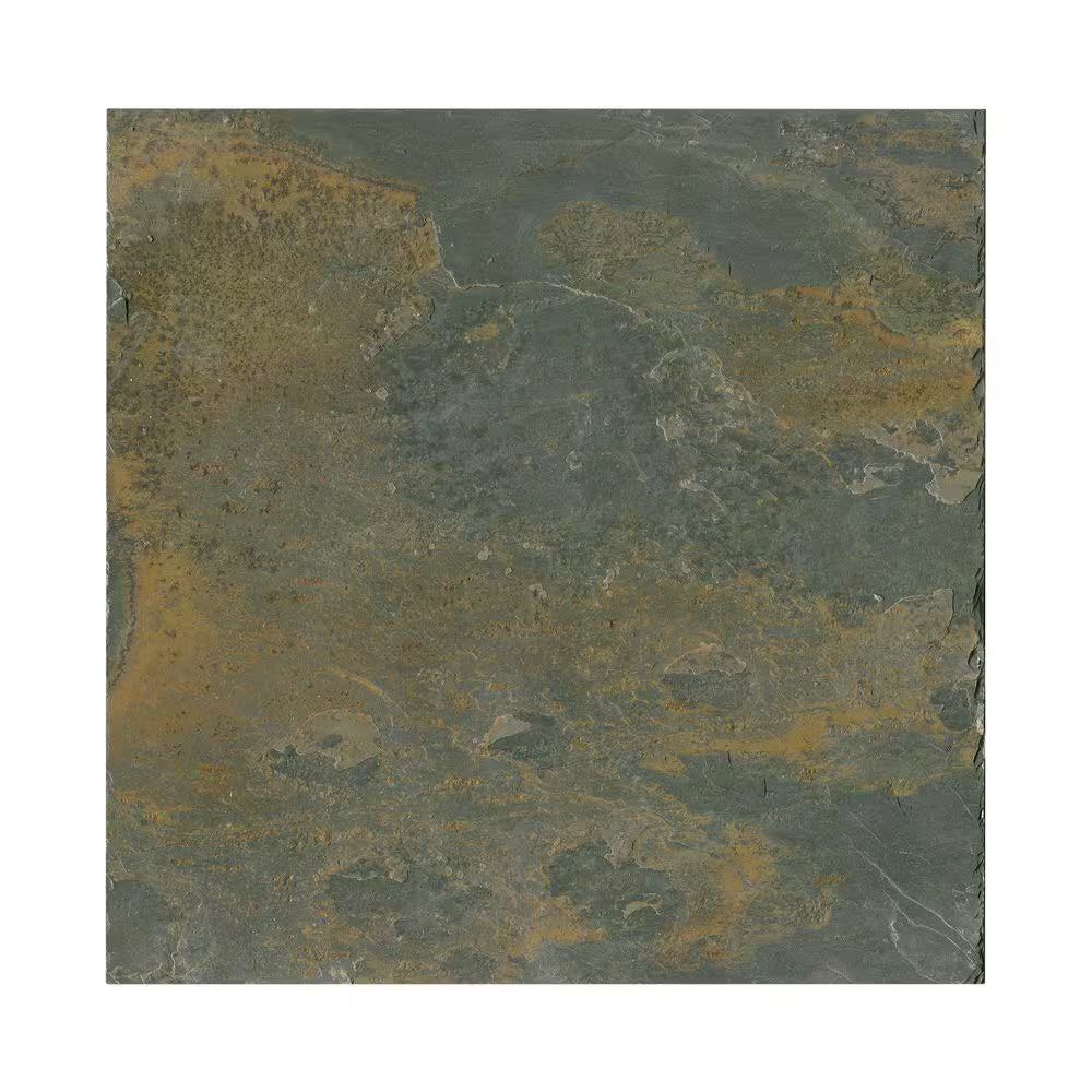 Rustique Earth Gauged Natural Slate Square Tile 12 In. X 12 In., Floor and Wall (10 Sq. Ft./Case)