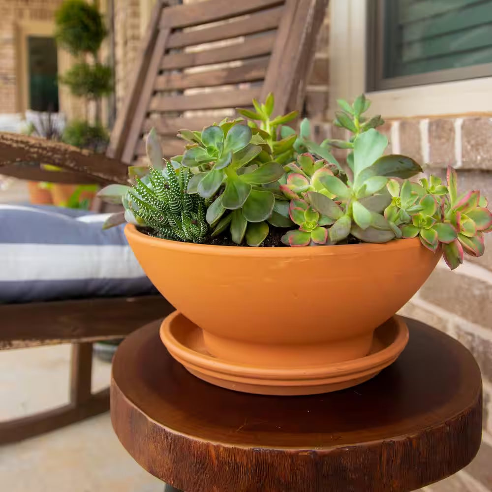 10 In. Medium Terra Cotta Clay Saucer