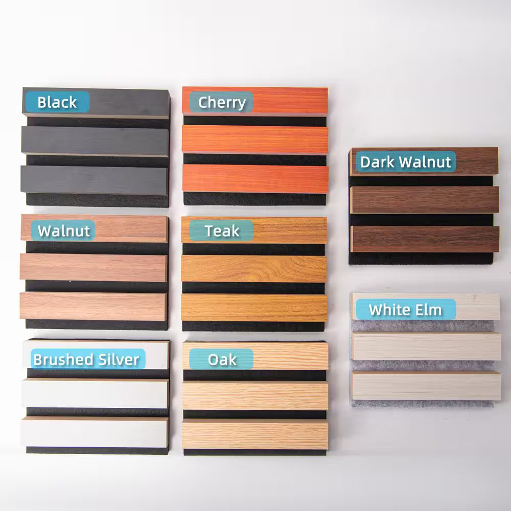 0.83 In. X 5 In. X 4.7 In. 8-Colour Samples, MDF Decorative Wall Paneling,Wood Slat Acoustic Panels for Ceiling and Wall